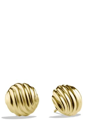 Women's David Yurman 'sculpted Cable' Earrings In Gold