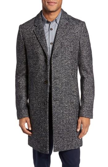 Men's Ted Baker London Boucle Herringbone Topcoat (m) - Red