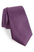Men's Nordstrom Men's Shop Chad Microdot Silk Tie, Size - Purple