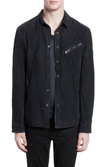 Men's John Varvatos Suede Shirt Jacket