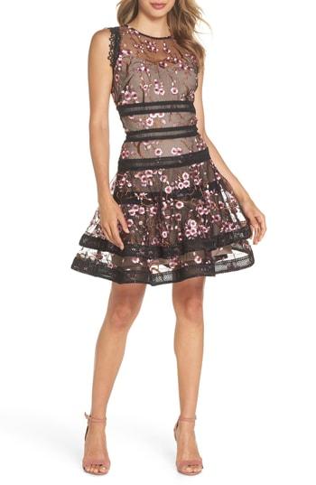 Women's Bronx And Banco Sakura Tiered Party Dress Us / 6 Au - Black