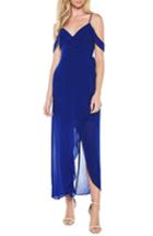 Women's Bardot Lalia Asymmetrical Cold Shoulder Gown - Blue