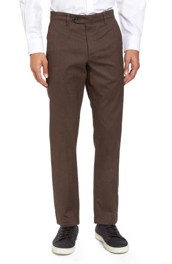 Men's Ted Baker London Freshman Modern Fit Brushed Pants R - Brown