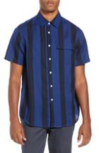 Men's Saturdays Nico Broad Stripe Woven Shirt