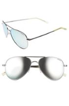 Men's Polaroid 6012/n 56mm Polarized Aviator Sunglasses - Ruthenium/ Grey Silver Mirror