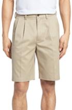 Men's Nordstrom Men's Shop Smartcare(tm) Pleated Shorts - Brown