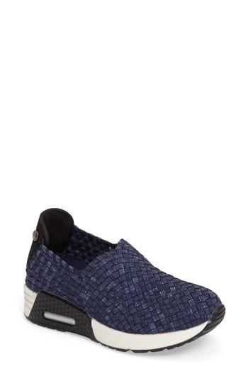 Women's Bernie Mev. Best Gem Woven Elastic Sneaker Us / 41eu - Blue