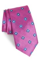 Men's Nordstrom Men's Shop Peter Neat Silk Tie, Size - Pink