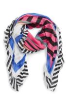 Women's Sole Society Geo Print Scarf, Size - Blue
