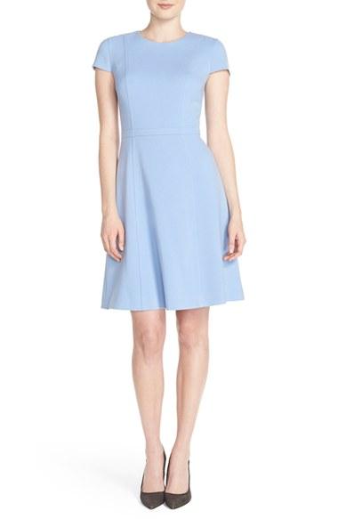 Women's Eliza J Crepe Fit & Flare Dress - Blue