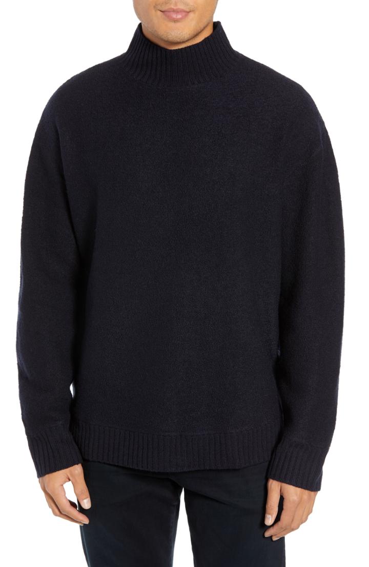 Men's Hope Bold Funnel Neck Wool Sweater Us / 46 Eu - Blue