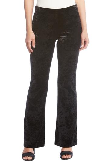 Women's Karen Kane Avery Velvet Bootcut Pants - Black