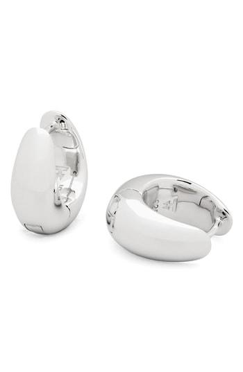 Women's Tom Wood Small Ice Sterling Silver Hoop Earrings