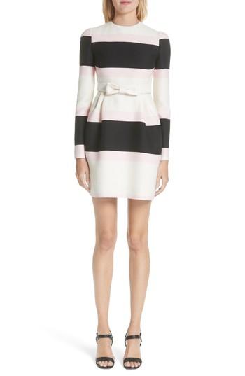 Women's Valentino Macro Bayadere Dress - Ivory