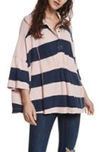 Women's Free People Yuki Oversize Polo - Pink