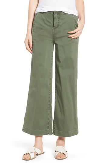 Women's Caslon Wide Leg Crop Pants - Green