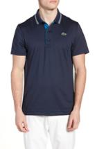 Men's Lacoste Sport Lettering Stretch Tech Jersey Polo (xl) - Blue
