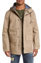 Men's French Connection Regular Fit Hooded Rain Jacket, Size - Beige