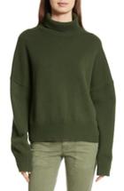 Women's Nili Lotan Serinda Wool & Cashmere Turtleneck Sweater - Green