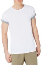 Men's Topman Camo Trim Muscle Fit Roller T-shirt - White
