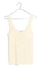 Women's Madewell Ribbed Sweater Tank, Size - Beige
