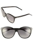 Women's Marc Jacobs 58mm Polarized Butterfly Sunglasses - Black