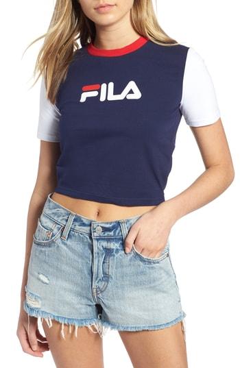 Women's Fila Anna Crop Tee - Blue