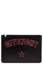 Givenchy Logo Print Leather Pouch -
