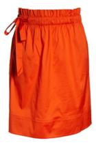 Women's Halogen Side Tie A-line Skirt, Size - Orange