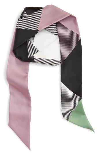 Women's Burberry Mega Check Silk Skinny Scarf