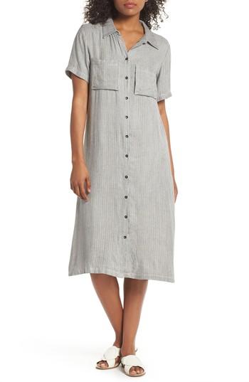 Women's Knot Sisters Hannah Stripe Shirtdress - Grey