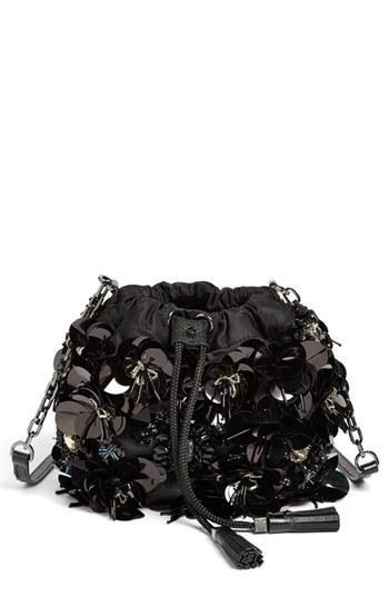 Tory Burch 'flower Cluster - Mini' Crossbody Bag Black/