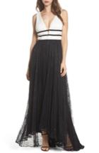 Women's Adrianna Papell Two-tone Lace Gown