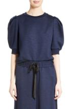 Women's Adam Lippes Jersey Puff Sleeve Sweatshirt