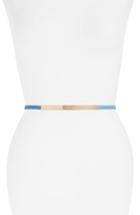 Women's Elise M. 'lohan' Metal Plate Elastic Belt, Size - Light Blue
