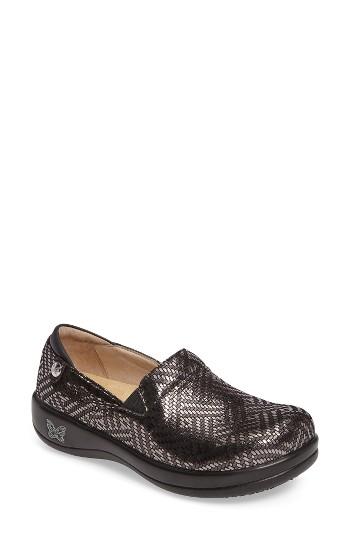 Women's Alegria 'keli' Embossed Clog -7.5us / 37eu - Metallic