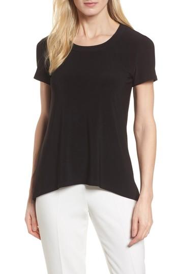 Women's Anne Klein High/low Tee, Size - Black