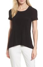 Women's Anne Klein High/low Tee, Size - Black