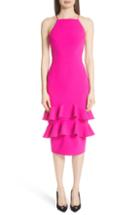 Women's Christian Siriano Ruffle Trim Cocktail Dress (fits Like 14-16) - Pink