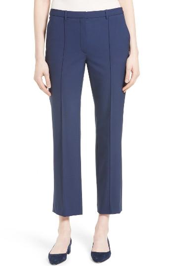 Women's Theory Hartsdale Stretch Wool Crop Pants - Blue