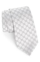 Men's Gucci Federa Silk Jacquard Tie, Size - White