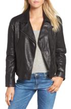 Women's Bb Dakota Harwick Leather Moto Jacket - Black