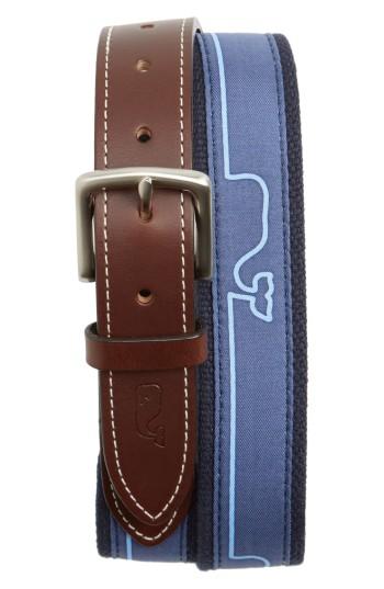 Men's Vineyard Vines Whaline Match Canvas Belt - Ocean Bree