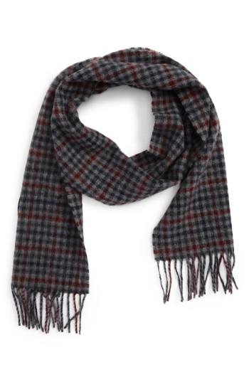 Men's Barbour Houghton Check Wool Scarf, Size - Blue