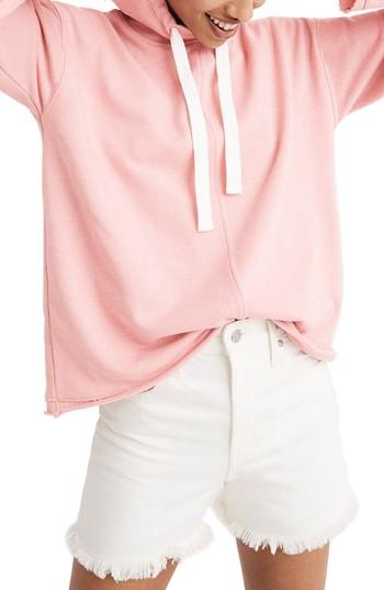 Women's Madewell Bell Sleeve Hoodie, Size - Pink