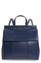 Tory Burch Block T Leather Backpack - Blue