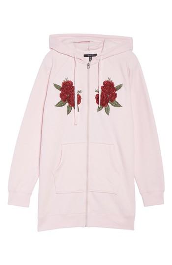 Women's Brunette The Label Brunette Embroidered Zip Hoodie - Pink