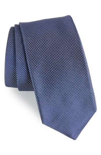 Men's Boss Dot Neat Silk Tie, Size - Blue