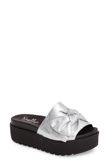 Women's Shellys London Keila Knotted Platform Sandal Eu - Metallic