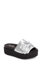 Women's Shellys London Keila Knotted Platform Sandal Eu - Metallic
